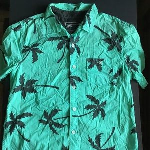 Modern Amusement Al Palm Print Short Sleeve Woven